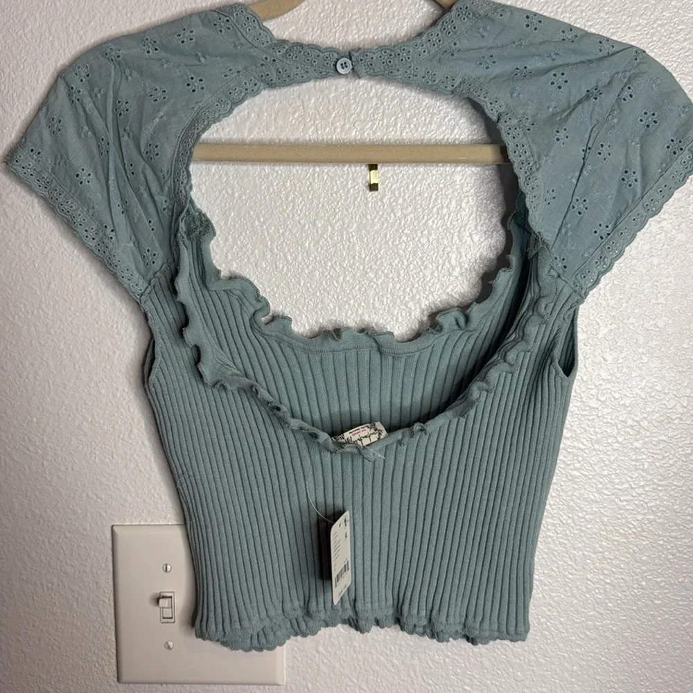 Free People FP Intimately Open Air Tee NWT